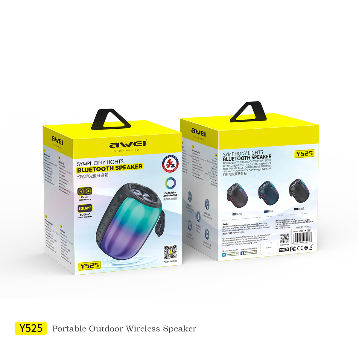 Awei Y525 Speaker (Surround Bass Stereo,RGB)